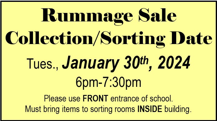 Rummage Sale Collection & Sorting