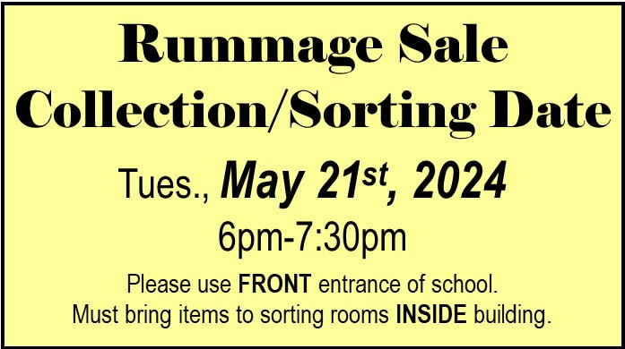 Rummage Sale Collection & Sorting