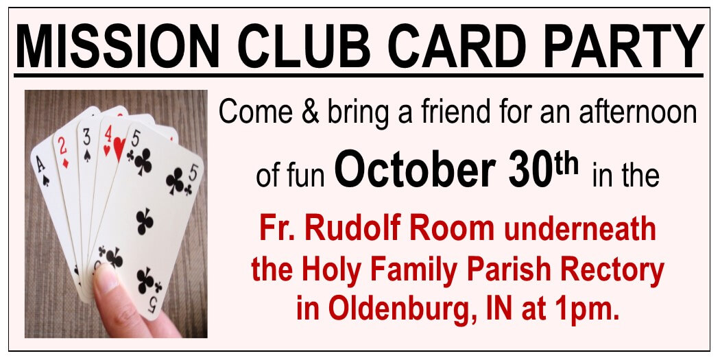 Mission Club Card Party