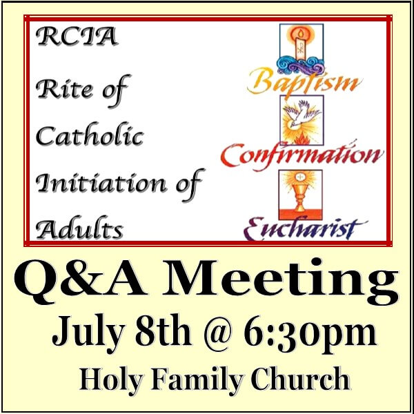 RCIA (Rite of Christian Initiation of Adults) Q&A Meeting