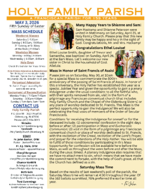 Fifth Sunday of Easter<br>May 3, 2026