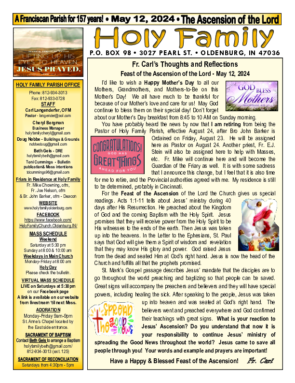 Feast of the Ascension<br>May 12, 2024