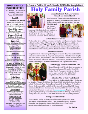 First Sunday of Advent <br> November 30, 2025