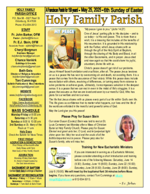 6th Sunday of Easter <br> May 25, 2025
