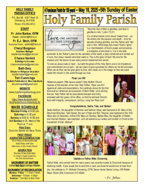 5th Sunday of Easter <br> May 18, 2025