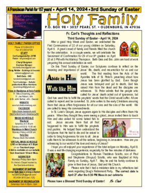 3rd Sunday of Easter<br>April 14, 2024