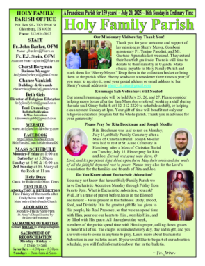 16th Sunday on Ordinary Time <br> July 20, 2025