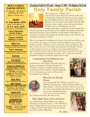 January 11, 2026 Bulletin