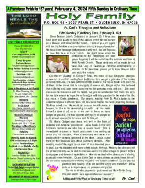 Fifth Sunday in Ordinary Time <br> February 4, 2024