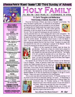 3rd Sunday of Advent<br>December 11, 2022