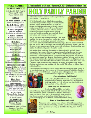 26th Sunday in Ordinary Time<br>September 28, 2025