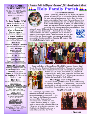 Second Sunday of Advent <br> December 7, 2025