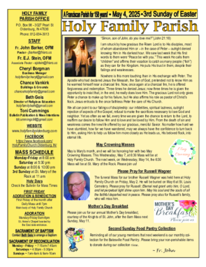 3rd Sunday of Easter<br>May 4, 2025