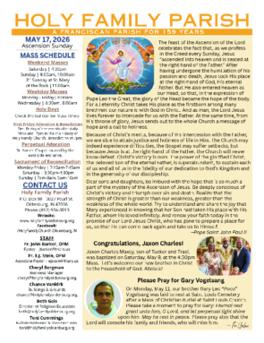 The Ascension of the Lord<br>May 17, 2026