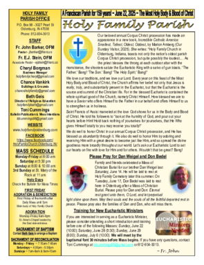 The Most Holy Body & Blood of Christ - Corpus Christi <br> June 22, 2025